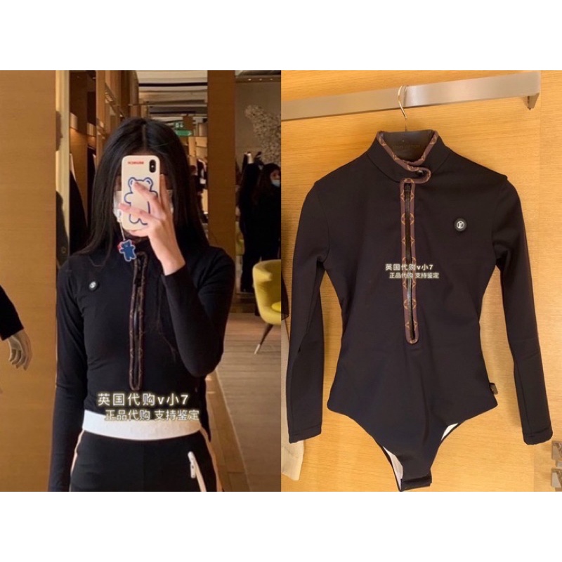 Bikini liền mảnh dài tay khoá trước thương hiệu thời trang cao cấp Louis Vuitton LV