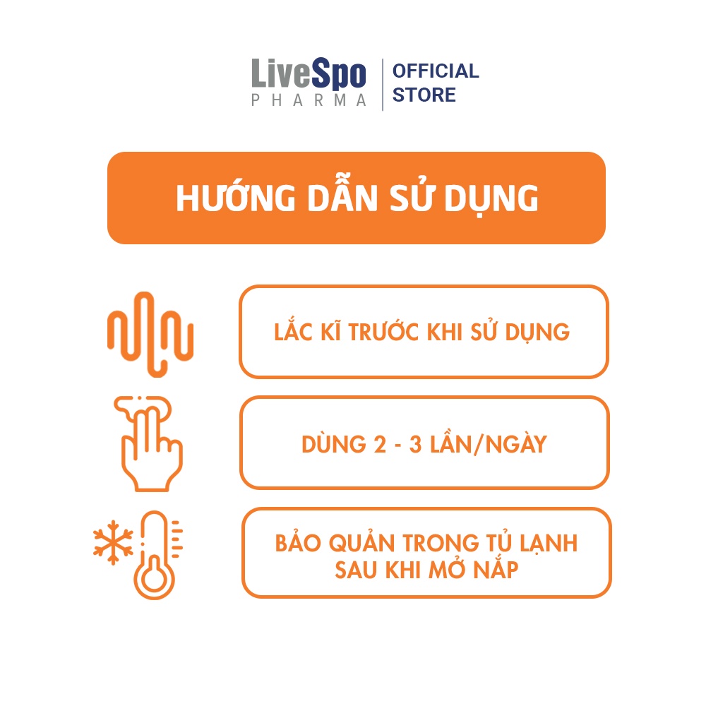 Giảm mụn, sáng da - LiveSpo Skin Fresh Xịt bào tử lợi khuẩn (Hộp 3 ống x 5ml)