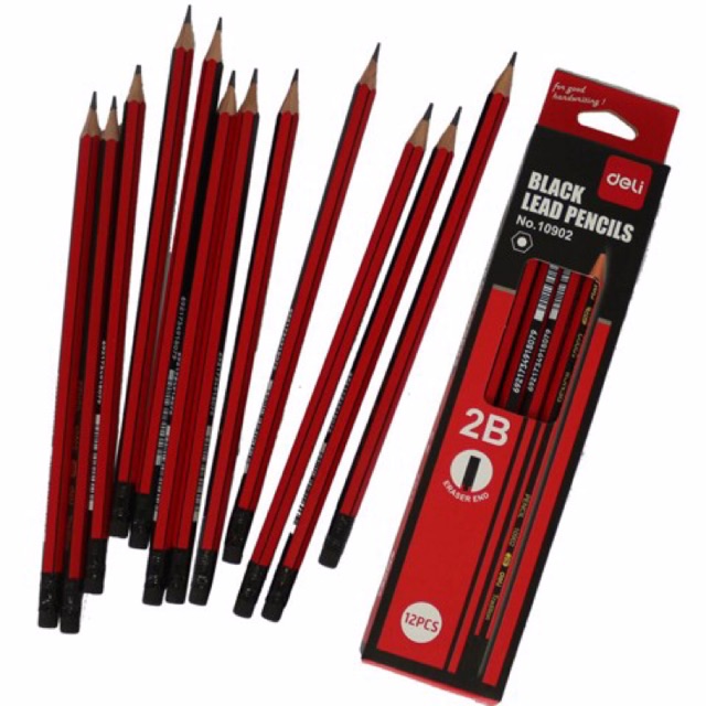 Hộp 12 bút chì 2B Deli