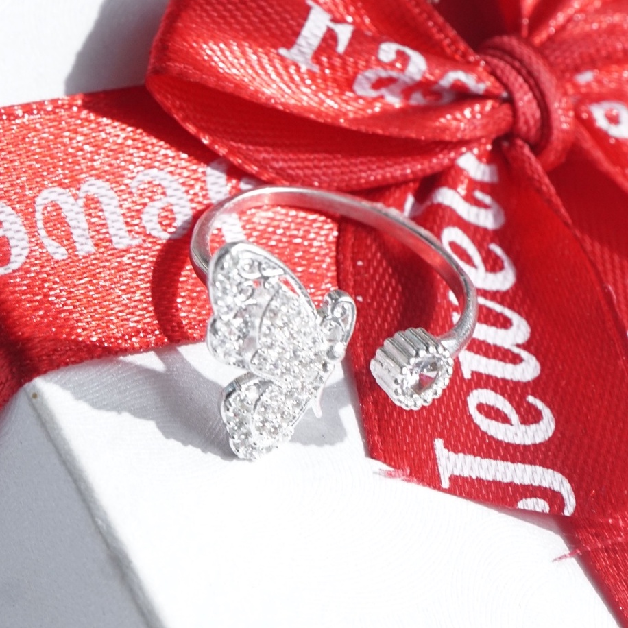 Nhẫn bạc 925 nữ đơn giản đẹp đính đá điệp vũ QMJ - Q730