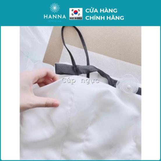 VÁY TRẮNG NƠ NGỰC KÈM TAG HOA CHO NỮ/VÁY THIẾT KẾ CÓ MÚT NGỰC - HANNA - Hannah Store | BigBuy360 - bigbuy360.vn