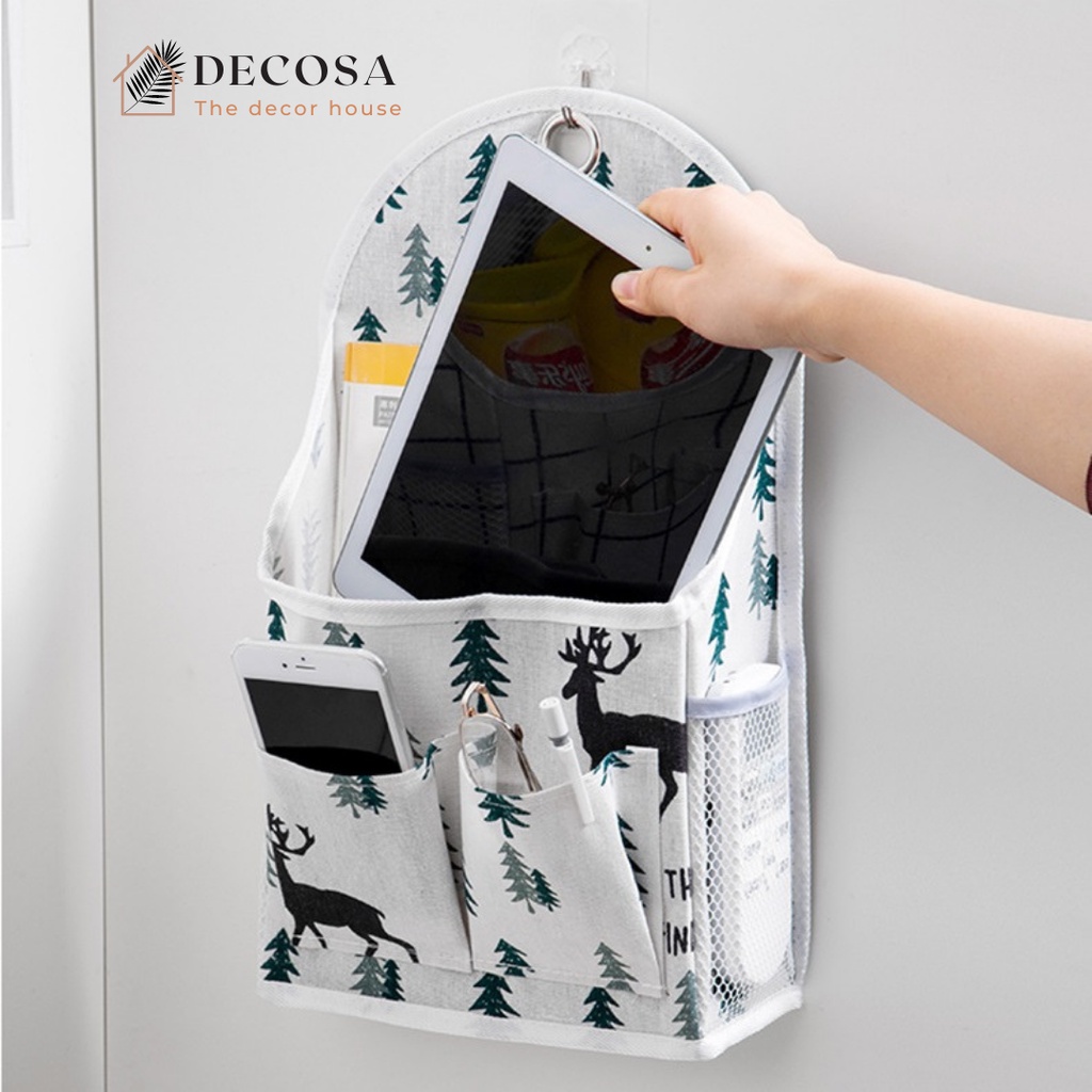 Giỏ đựng đồ vải bố treo tường nhỏ gọn DECOSA