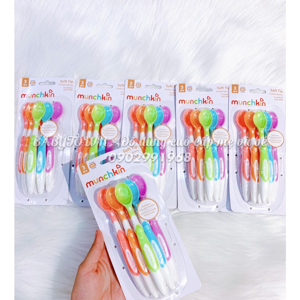 Thìa mềm ăn dặm cho bé Munchkin (Bộ 6 thìa)