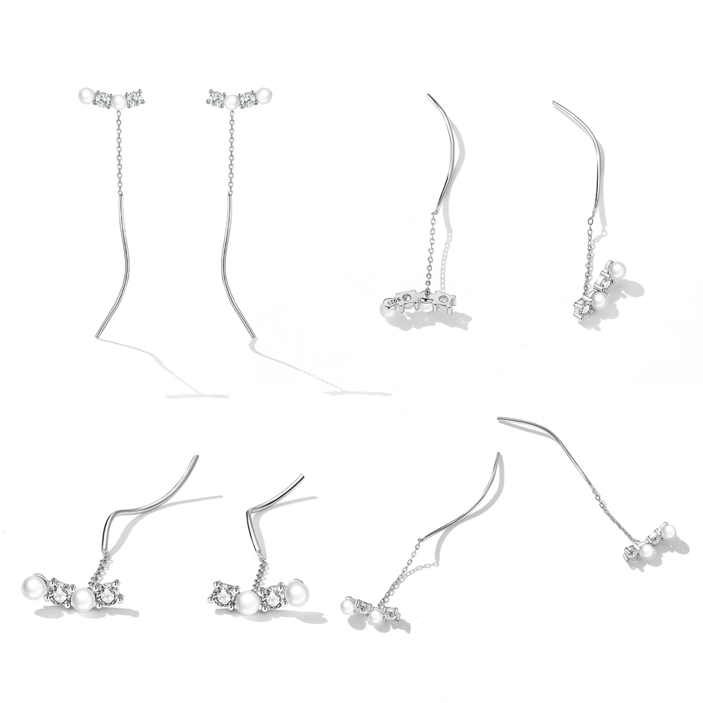 Bông tai BAMOER vỏ sò bạc 925 thời trang cho nữ