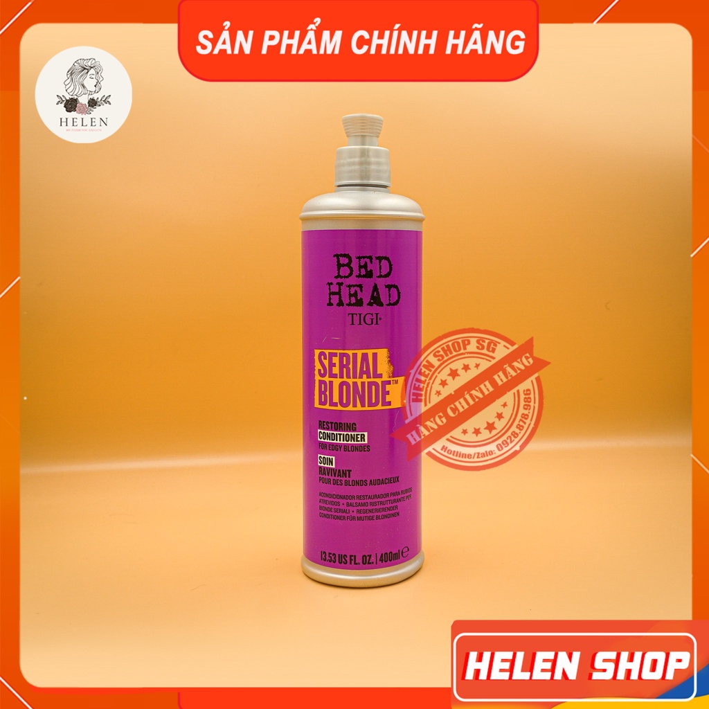 Cặp Dầu Gội Xả TIGI BED HEAD Tím Đủ Size | Phục Hồi Tóc Khô Xơ, Chẻ Ngọn, Tóc Yếu | Hàng Chính Hãng