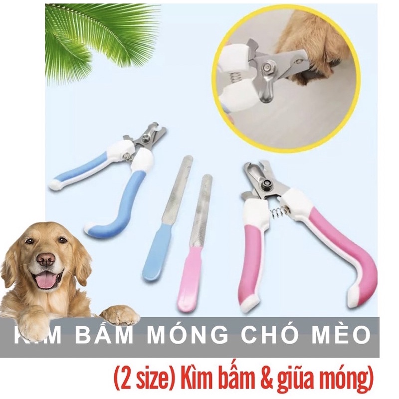 Kìm bấm kèm giũa móng cho chó mèo có 2 size