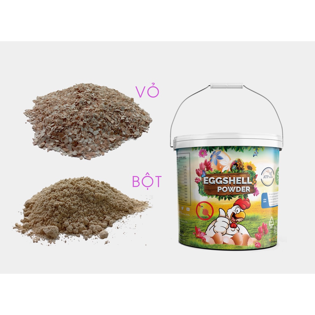ATP Farm - CHÍNH HÃNG : THÙNG 5KG BỘT VỎ TRỨNG Ủ MEN VI SINH cho cây trồng - Nông nghiệp hữu cơ Nhập khẩu Châu Âu