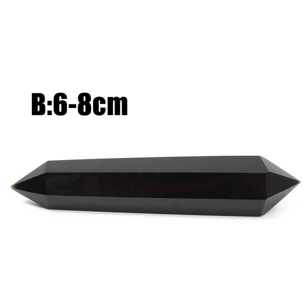 Viên trụ đá pha lê obsidian tự nhiên 100% 2 đầu nhọn