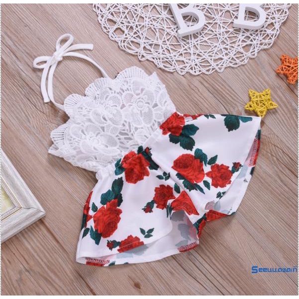 Áo Liền Quần Không Tay Dễ Thương Cho Bé Gái