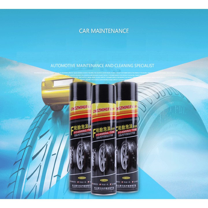 Bình Xịt Làm Mới Và Bảo Vệ Lốp Xe Cao Cấp 650Ml