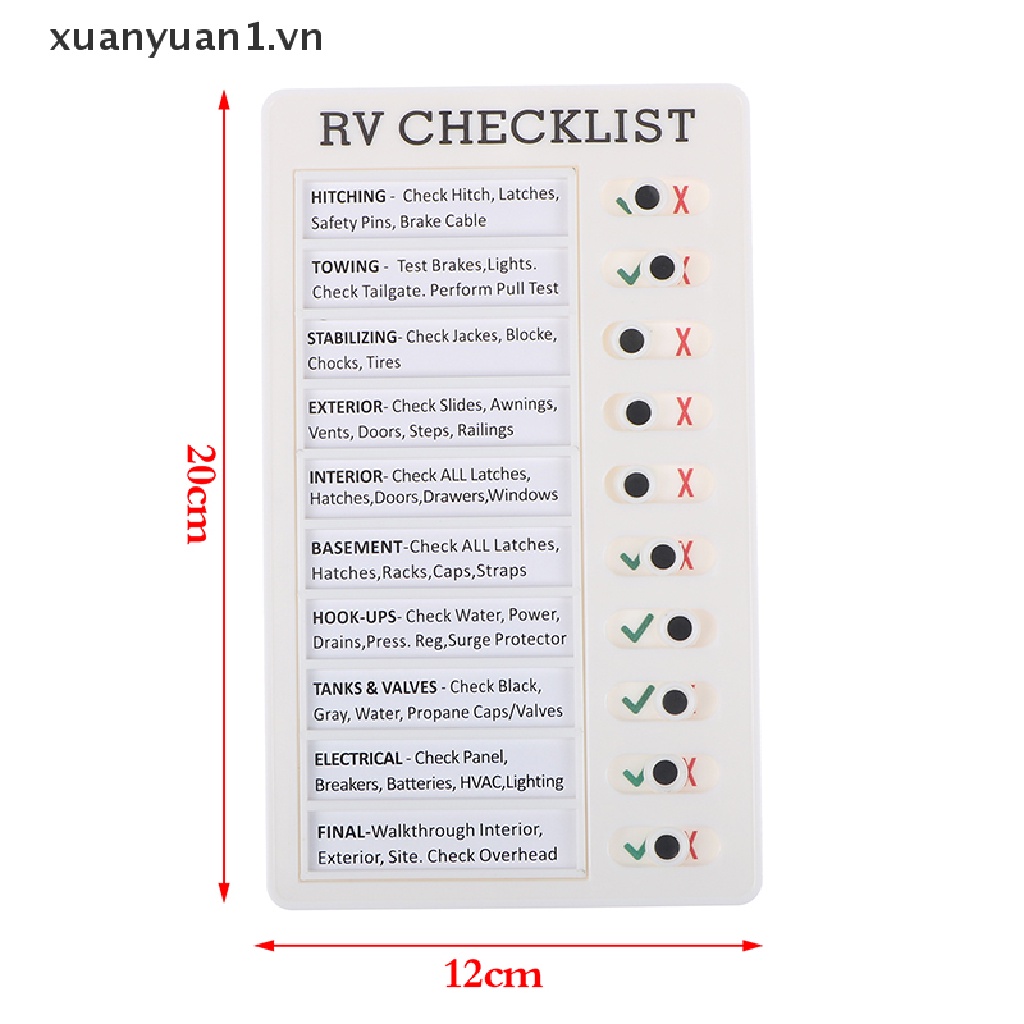 Bảng ghi chú kiểm tra việc làm bằng nhựa có thể tái sử dụng tiện lợi