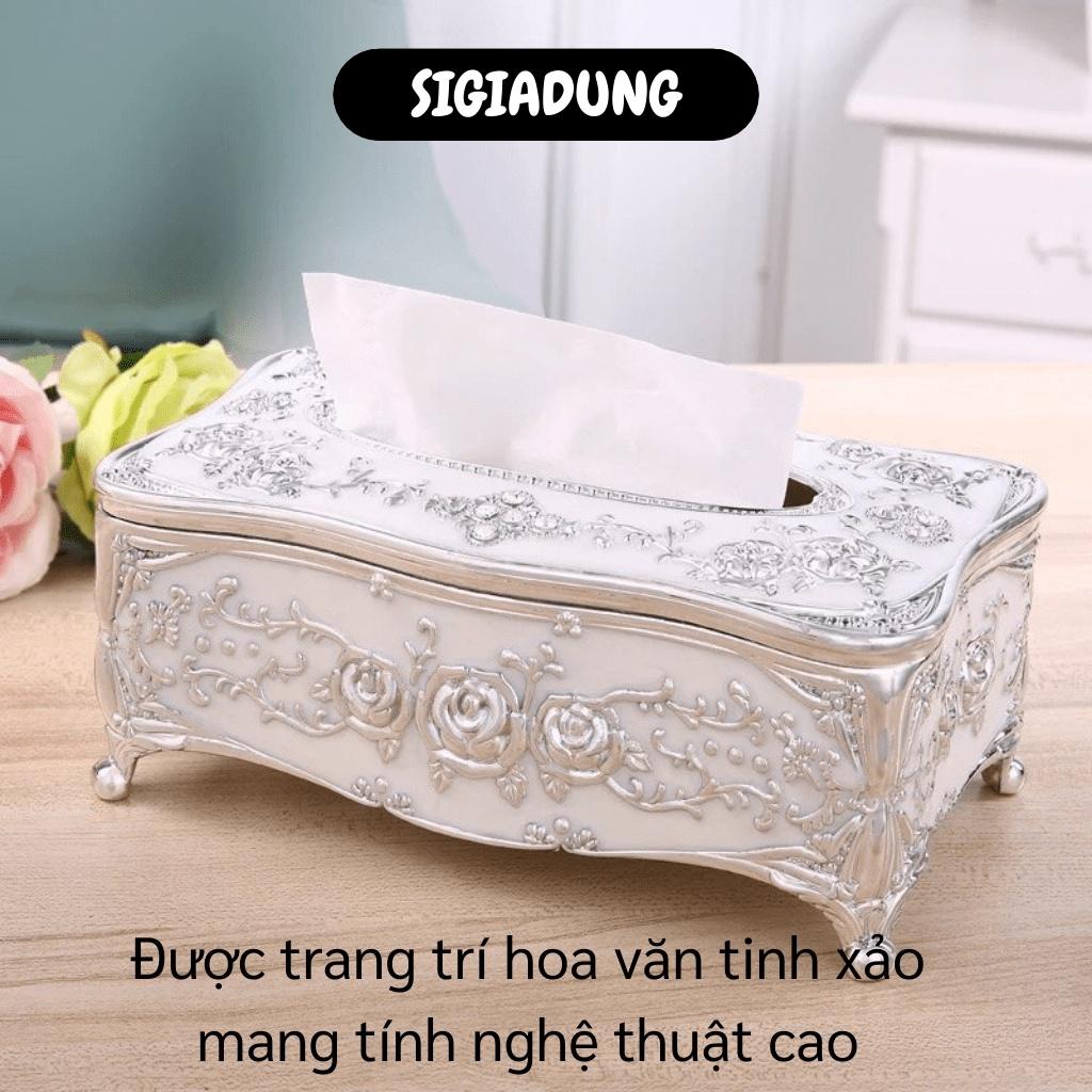 [SGD] Hộp Đựng Khăn Giấy - Hộp Đựng Giấy Ăn Phong Cách Châu Âu Trang Trí Nhà Cửa 8164