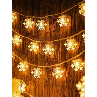 Bộ Dây đèn led Bông Tuyết 3m 20 bóng Trang Trí Noel Lễ Tết Hàng Cao Cấp