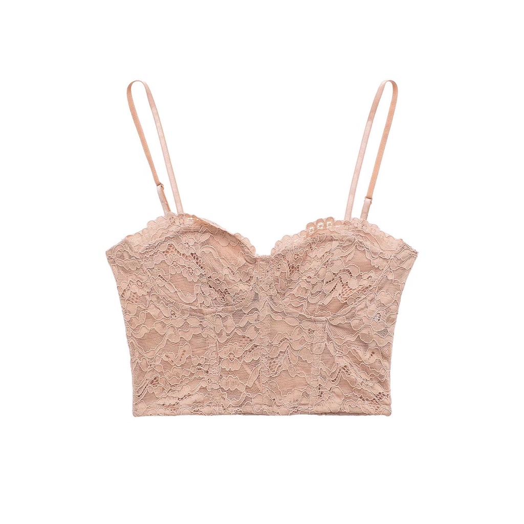 Made in Morocco - Áo Zara Hai Dây corset ren nhiều màu AL10CSG32N8