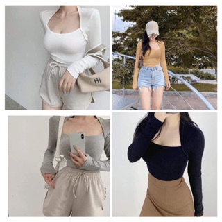 ÁO THUN DÀI TAY CỔ VUÔNG
