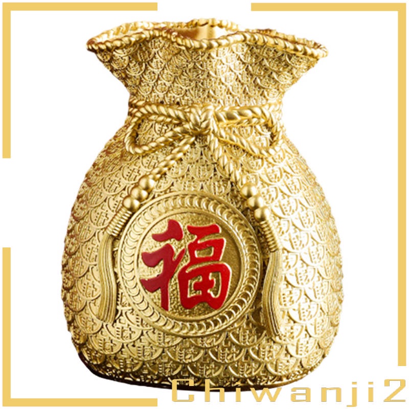 Chậu hoa resin hình túi tiền phong thủy dùng làm quà tặng