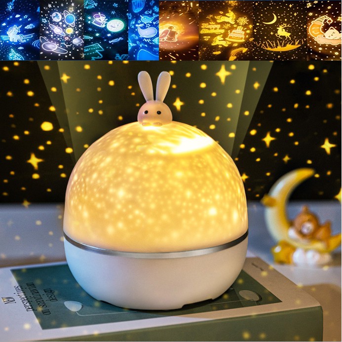 (Có loa bluetooth) Đèn ngủ chiếu sao, cổ tích, đại dương, sinh nhật xoay tự động đèn LED lãng mạn❤️FREESHIP🥳