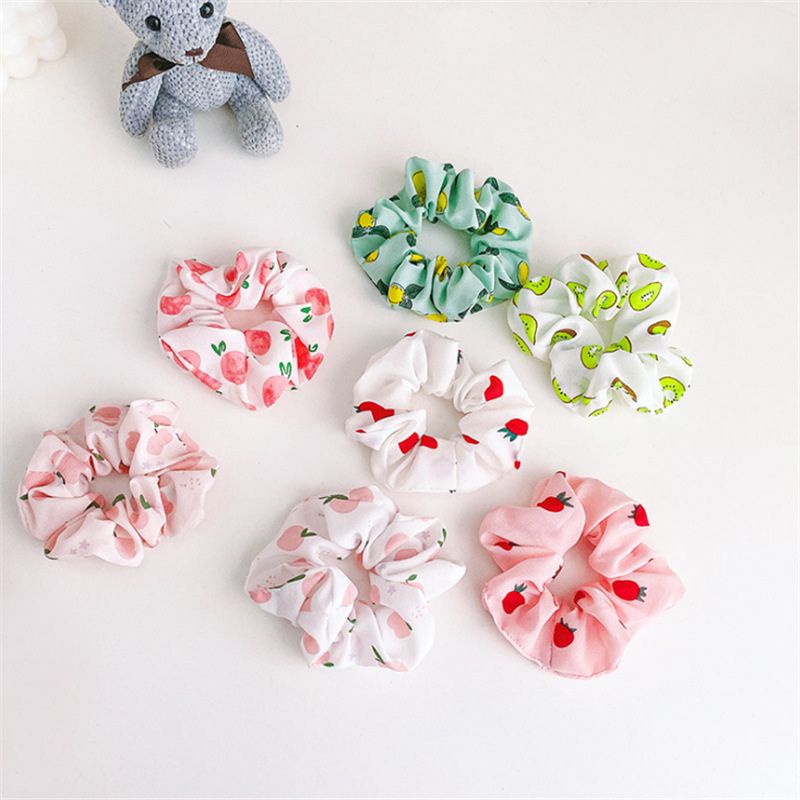 Dây cột tóc vải Scrunchies họa tiết vintage Hàn Quốc loại đẹp Tucanvas TCV38