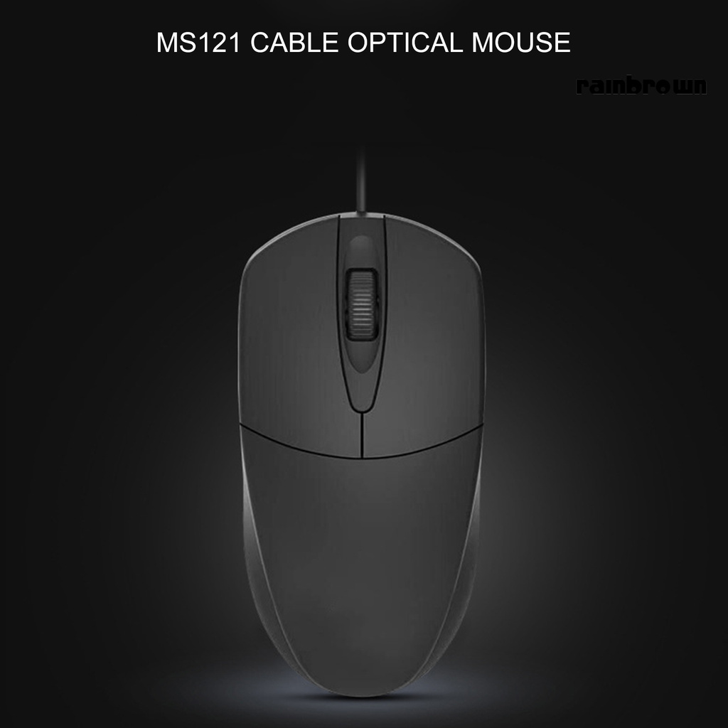 MS121 Mouse Unique Ergonomic Design ABS USB Wired Optical Mouse for Computer /RXDN/