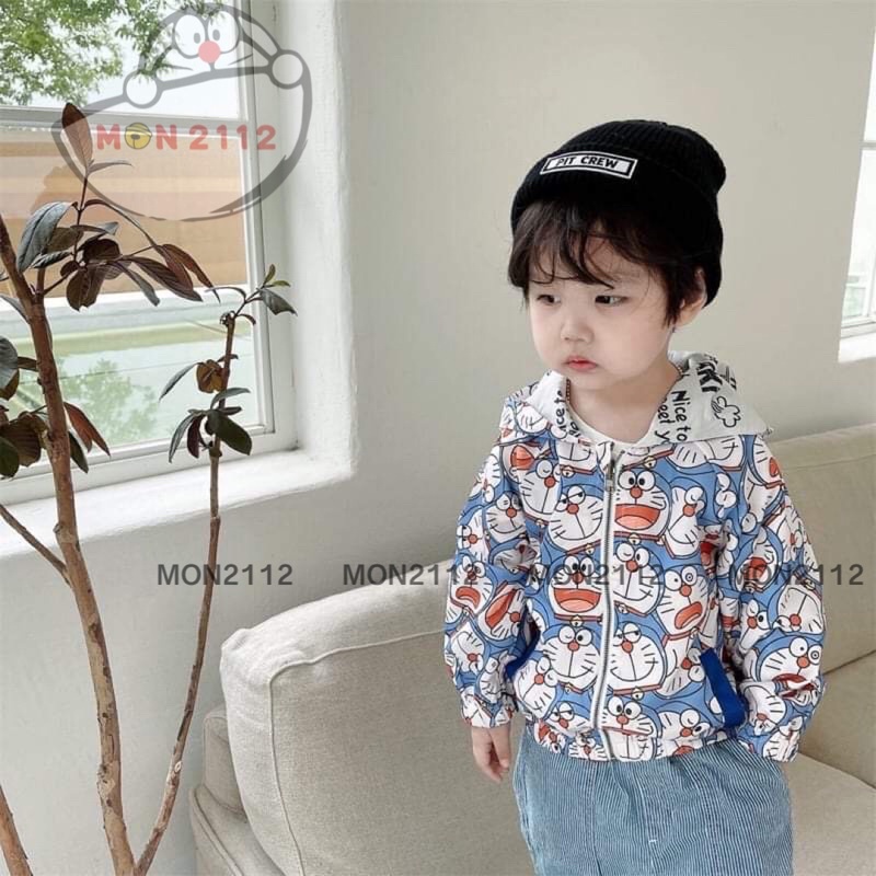 Áo khoác kaki 2 mặt trẻ em Doraemon Doremon size 7->23kg