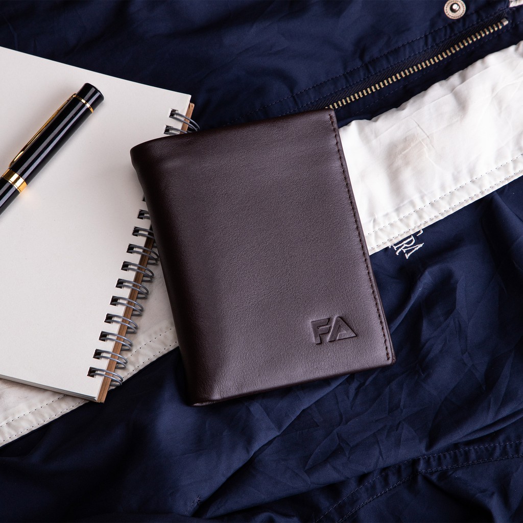 Ví Da Nam hiện đại thương hiệu FA VN005, Loại Ví Đứng, Nhiều Ngăn, Tiện ích, Đựng Nhiều Thẻ