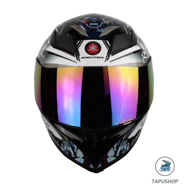 MŨ BẢO HIỂM FULLFACE 1 KÍNH ROYAL M138B LÊN TEM EXCITER TRẮNG - Tapu Shop