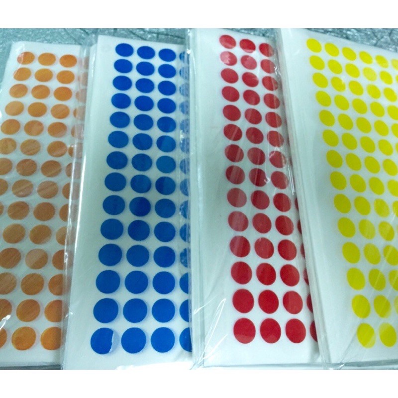 Tem màu tem dán decal tròn các màu đủ kích thước