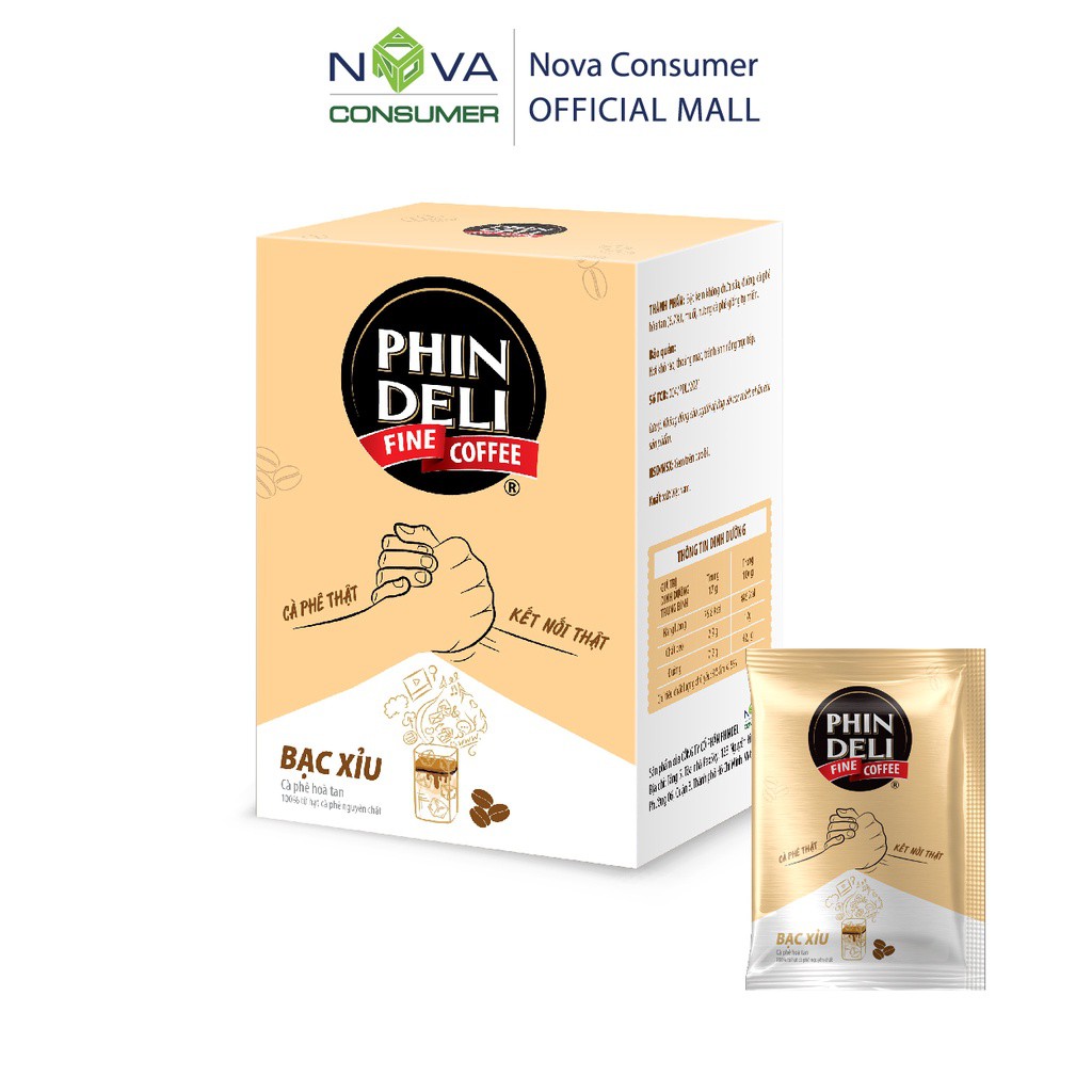 Cà Phê Hòa Tan PhinDeli 3in1 (17g x 18 gói)