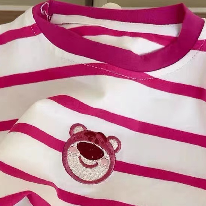 Áo Thun Lotso Pringting Phong Cách Hàn Quốc Cho Bé Gái 0-6 Tuổi