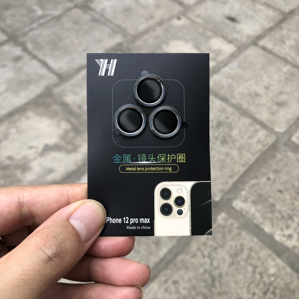 Bộ 3 Vòng Bảo Vệ Camera Dành Cho iPhone 12Pro - 12Pro Max, 13Pro - 13Pro Max Chống Bụi, Hạn Chế Vân Tay & Mờ Camera