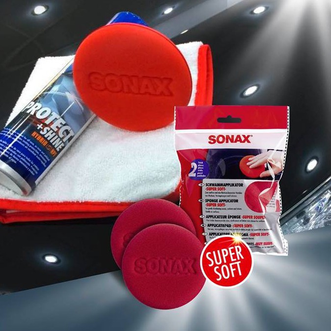 SONAX - Mút Bôi Wax, Thoa Chất Dưỡng Siêu Mềm Đa Dụng (Sonax Sponge Applicator-Super Soft)  [Hàng Đức Chính Hãng]