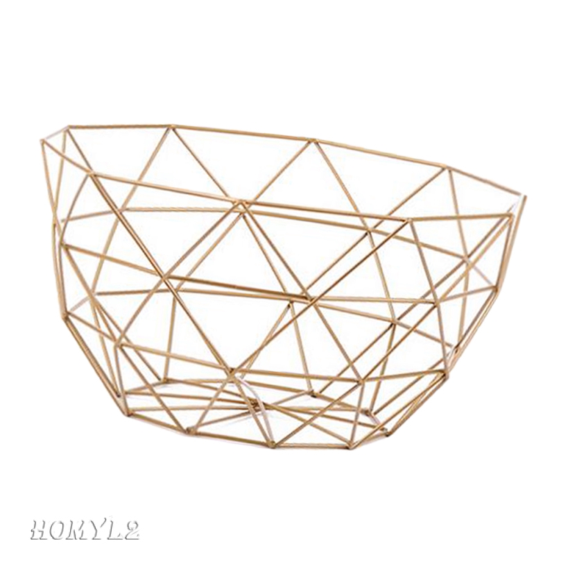 Fruit Basket Durable Metal Fresh Fruit Baskets Apple Oranges Storage Bowl L