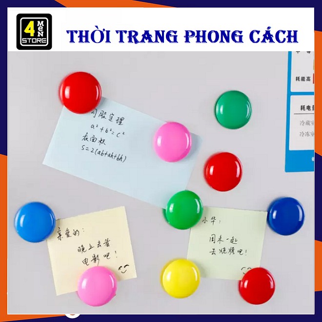 Combo 10 Viên Tròn Dán Tủ Lạnh Hoặc Các Vật Dụng khác - Set 10 Viên Nam Châm Gắn Tủ Lạnh , Trí Nhà Cửa Tủ Lạnh