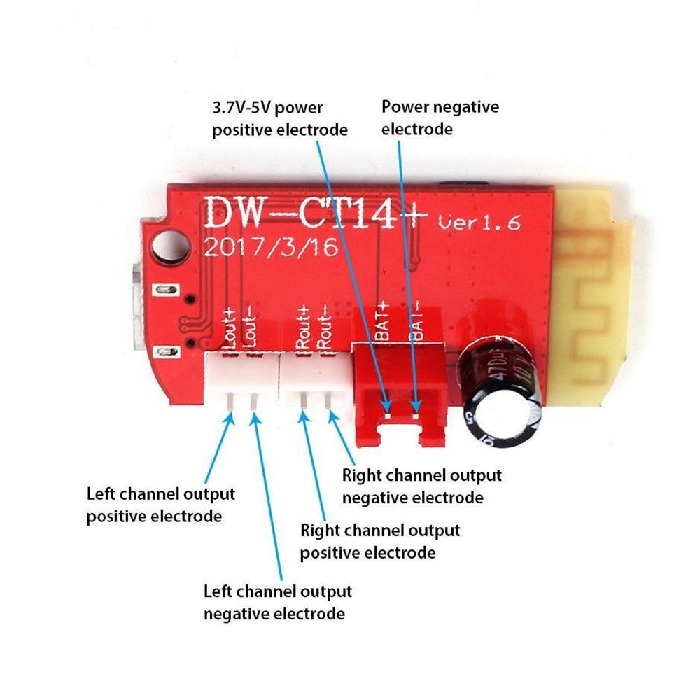 Bảng Mạch Khuếch Đại Âm Thanh Bluetooth Ct14 Micro 4.2 Có Cổng Sạc