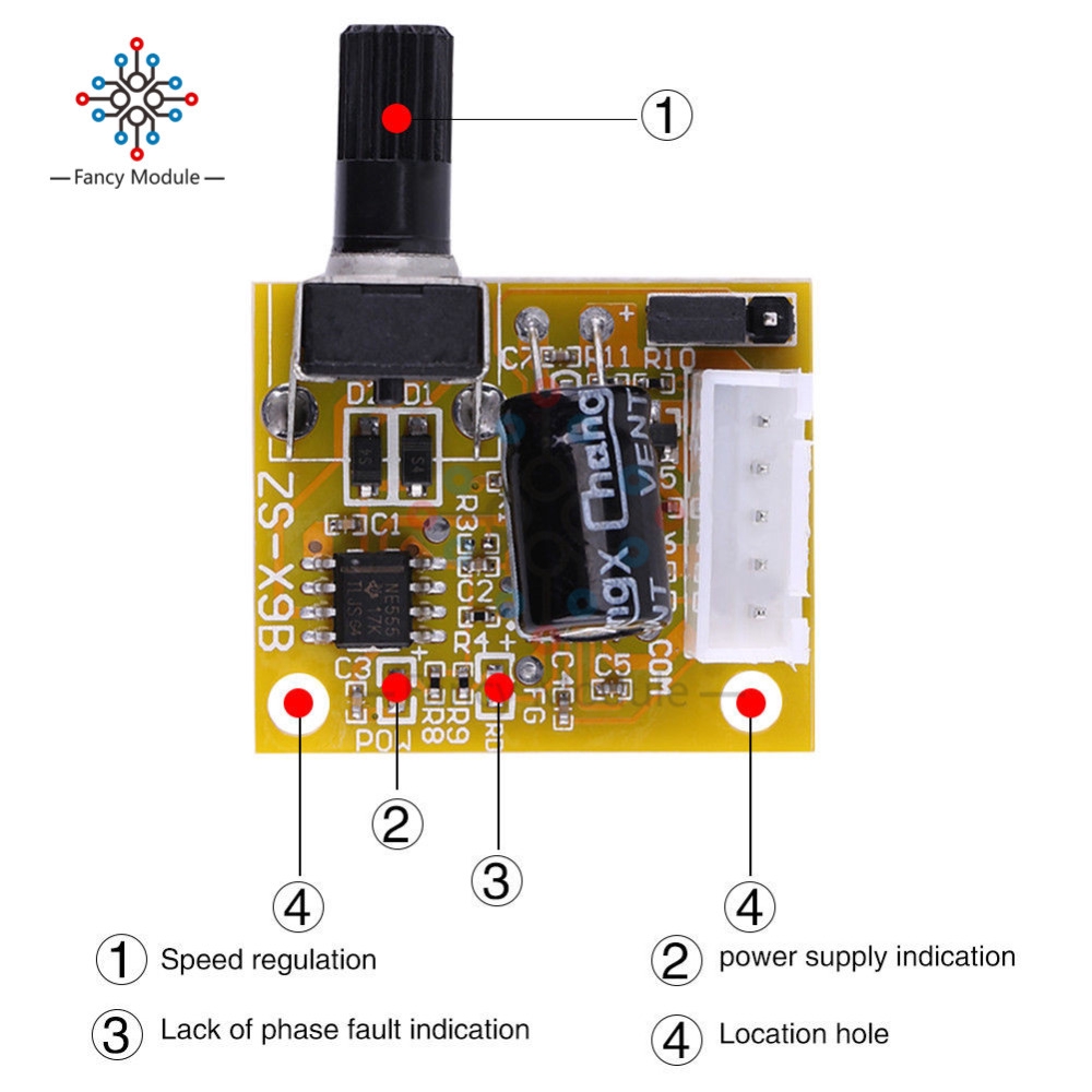 Bảng Mạch Điều Khiển Tốc Độ Động Cơ Không Chổi Than 3 Pha Dc 5v-12v-15v 2a 15w BLDC