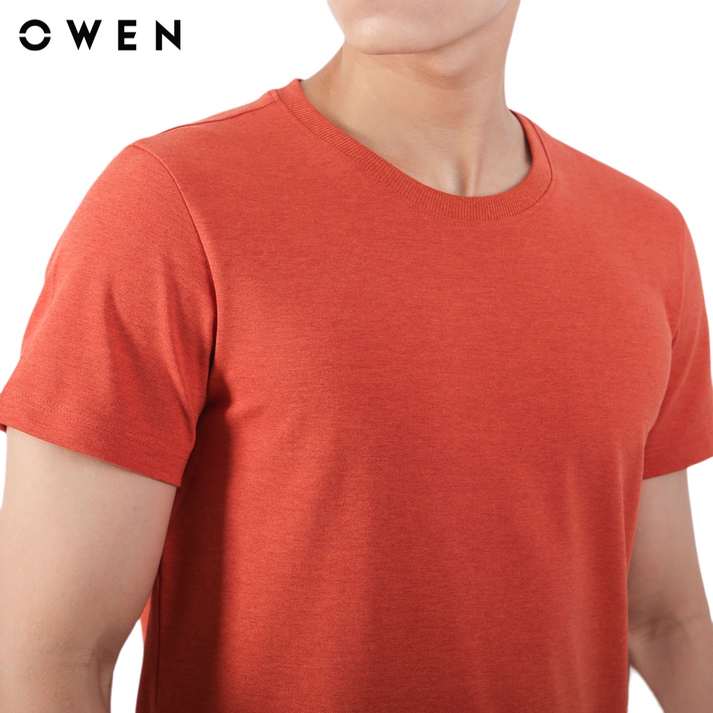 Áo Tshirt ngắn tay Nam Owen Cotton Slim Fit Cam - TSN23654