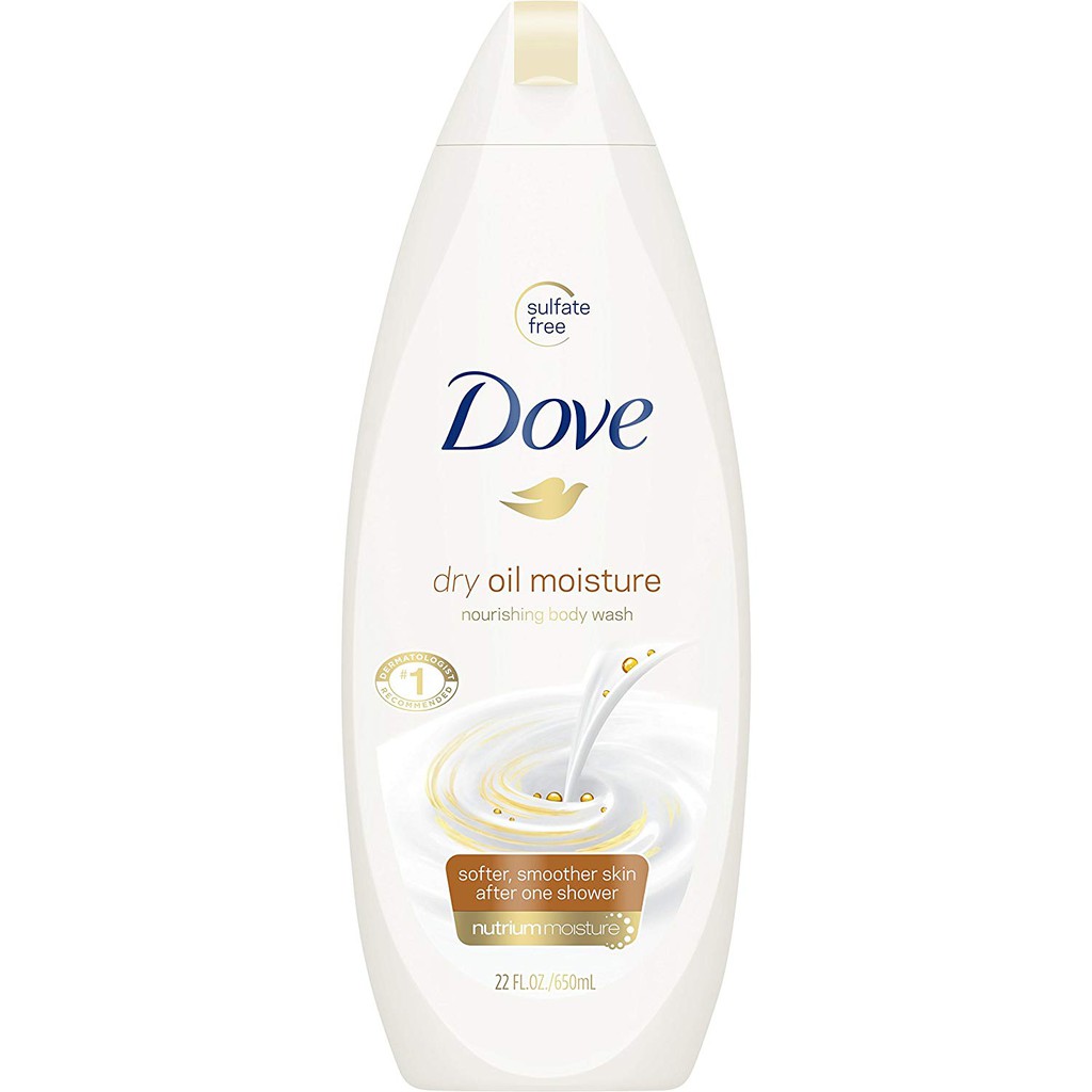 Sữa tắm dưỡng ẩm da Dove Body Wash Dry Oil Moisture 650ml (Mỹ)