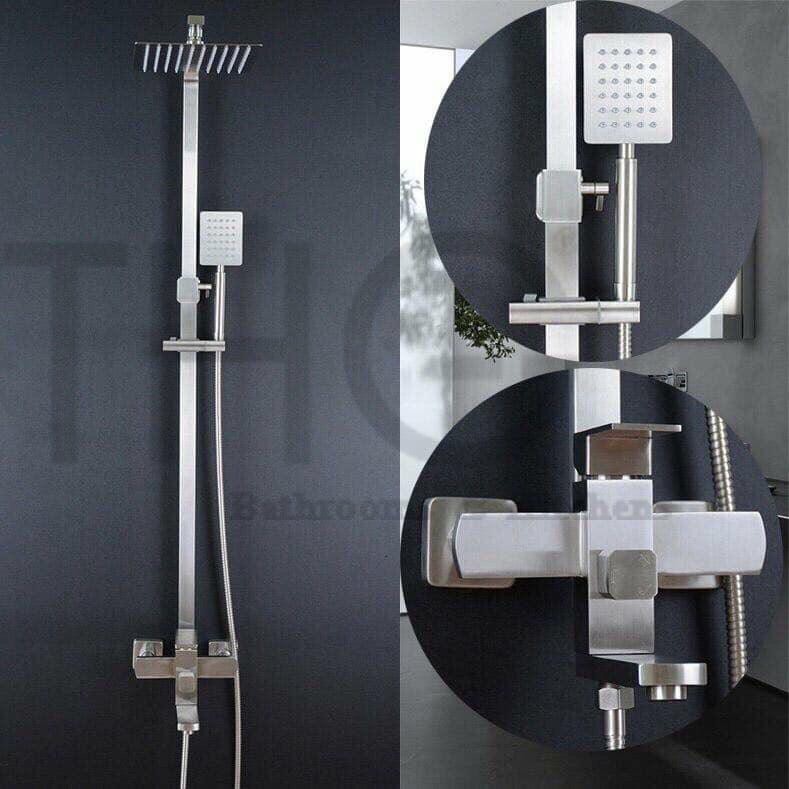 Bộ Sen Cây Tắm Đứng Nóng Lạnh Inox SUS 304 TG-3001 (Bảo Hành 2 năm), Bộ vòi sen tắm nóng lạnh cao cấp, dễ dàng lắm đặt