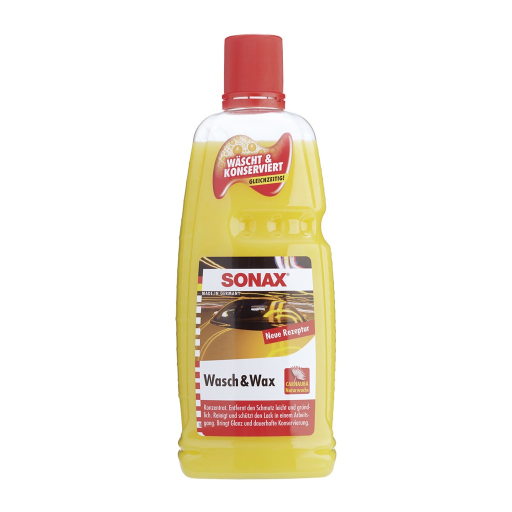 Nước rửa xe sángbóng sơn như mới 2 trong 1 Sonax Wash &amp; Wax 1L - Nhập 100% Đức