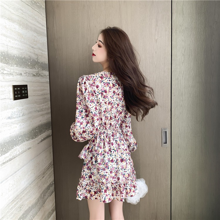 D53 -  Đầm Bigsize hoa tầng tay dài