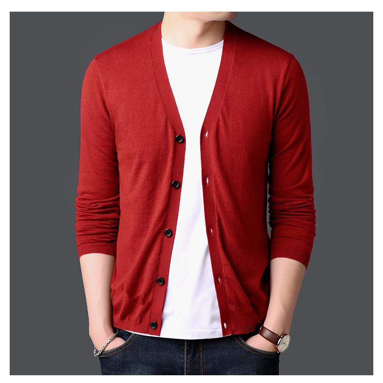 Áo khoác cardigan nam cao cấp phong cách zonado zcd01 (đỏ tươi)