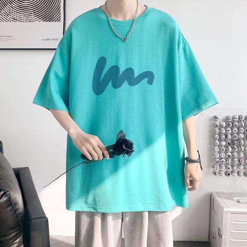 Áo Thun cotton Tay Ngắn Dáng Rộng In Họa Tiết Độc Đáo Phong Cách hip-hop Hàn Quốc Cỡ Lớn M-8XL Thời Trang unisex