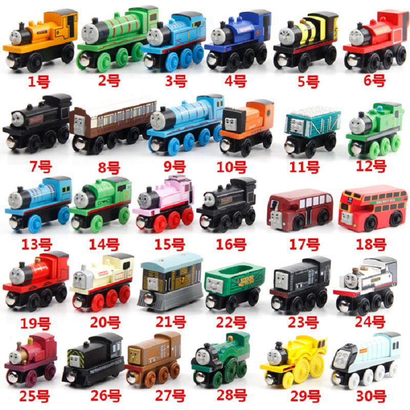 Train thomas car tender bằng gỗ từ tính xe lửa đồ chơi xe tải quà tặng xe hơi trẻ em