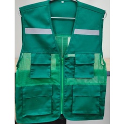 Áo gile kĩ sư bảo hộ màu ghi sáng