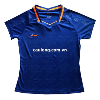  Áo Cầu Lông Nam Nữ Cổ Tròn Lining 1795A Màu Xanh 