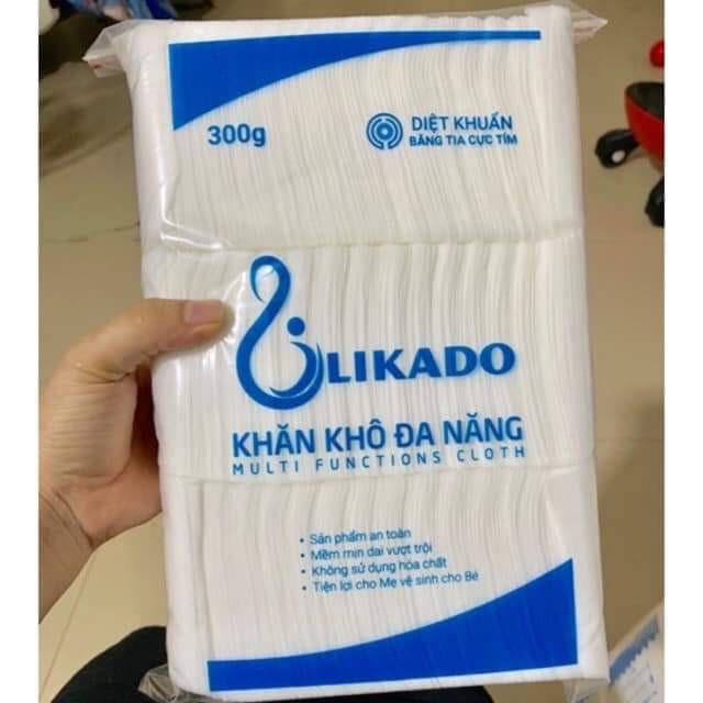 Khăn vải khô đa năng Likado 300g- 270 tờ 1 bịch