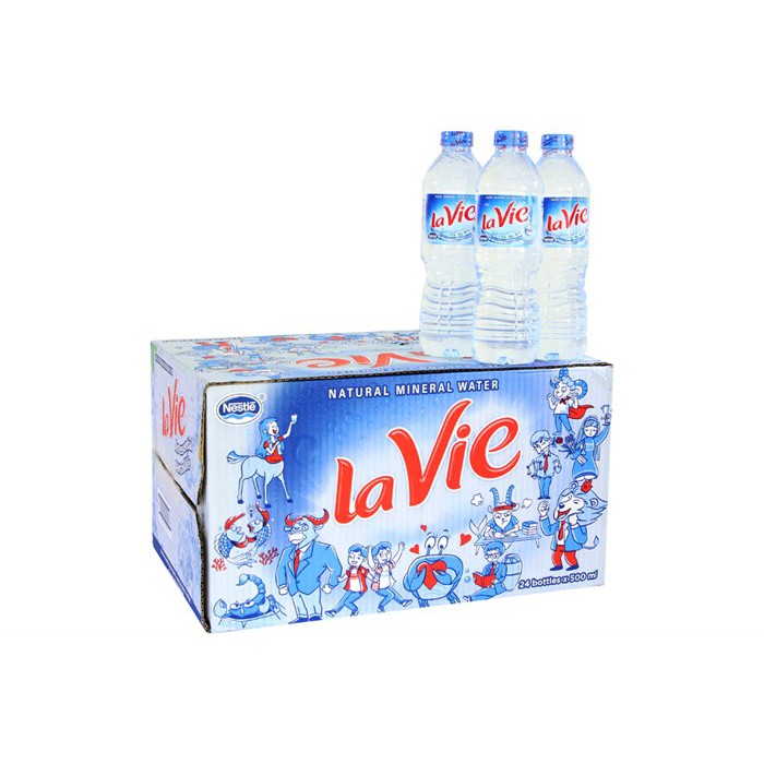 Thùng 24 chai nước khoáng LaVie 500ml