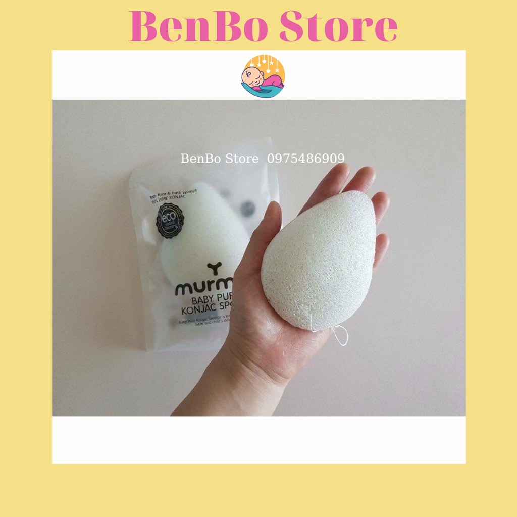 BÔNG TẮM MURMUR HỮU CƠ HÀN QUỐC CỰC MỀM CHO TRẺ TỪ SƠ SINH - MADE IN KOREA