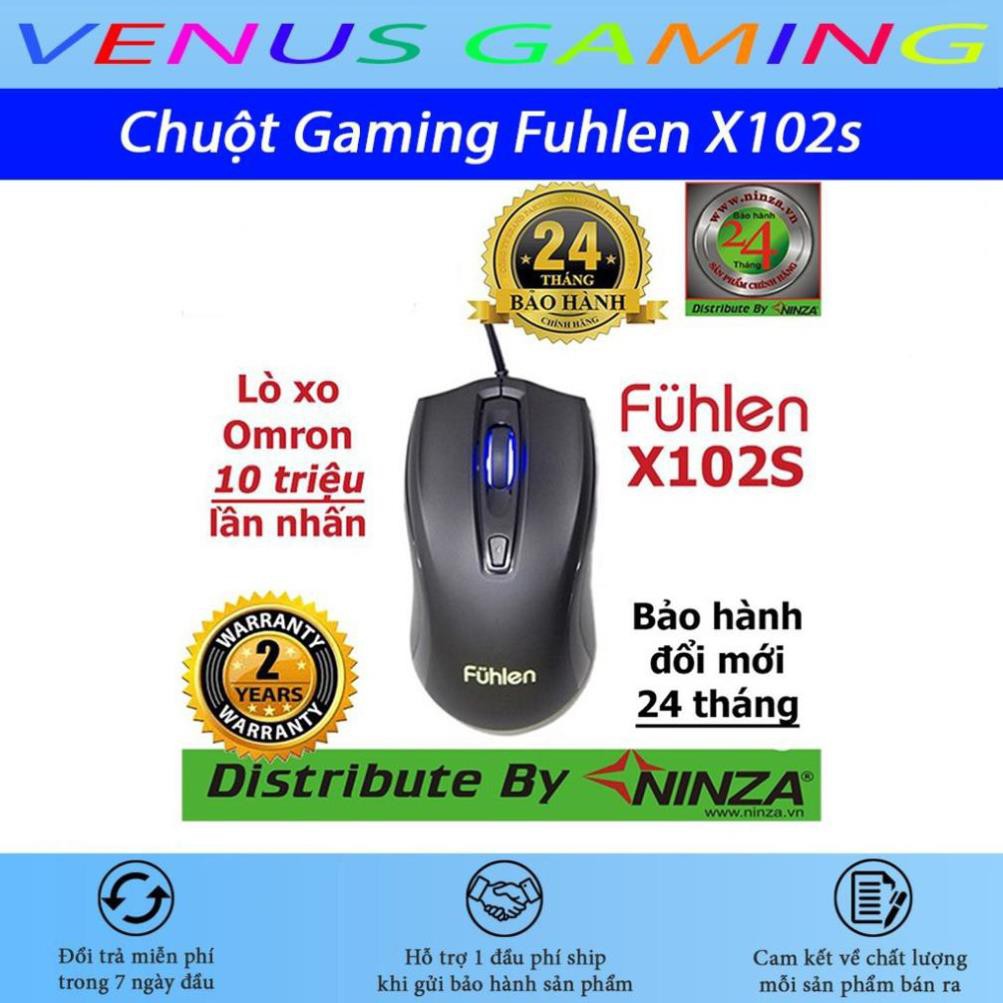 Chuột Gaming Fuhlen X102S - Chuột gaming độ bền bất tử - Có đèn led - Chính hãng - Có tem chống hãng giả - BH 2 năm