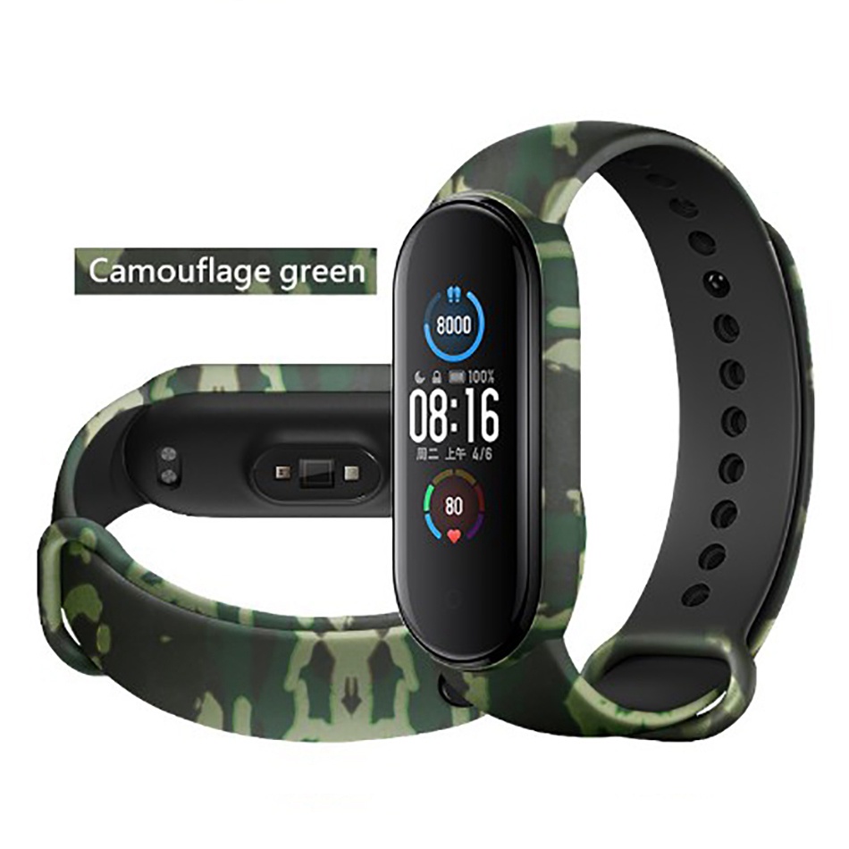 Dây đeo rằn ri thay thế cho vòng tay thông minh Xiaomi Miband 5, Xiaomi Miband 6